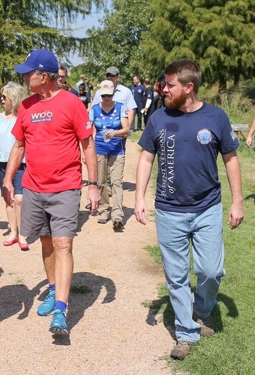 Service project supporting wounded veterans through the Warrior 100K