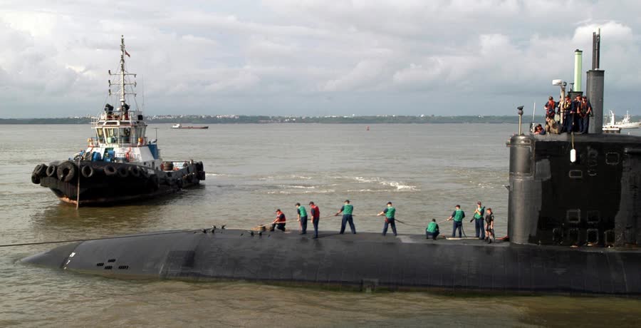 U.S. Navy submarine at sea